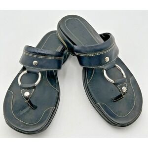 Cole Haan NikeAir Womens Size 5.5B Slide Sandals Black Clog Flip Flop